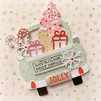 KSCRAFT Christmas Truck Add on Metal Cutting Dies Stencils for DIY Scrapbooking Decorative Embossing DIY Paper Card