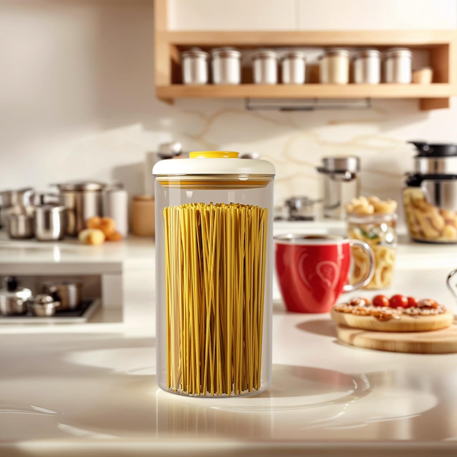 HLTYGWX Vakuumversiegelter Aufbewahrungsbehälter für die Küche, stapelbar, auslaufsicher, robust, für Reisen im Kühlschrank (grün, 550 ml)