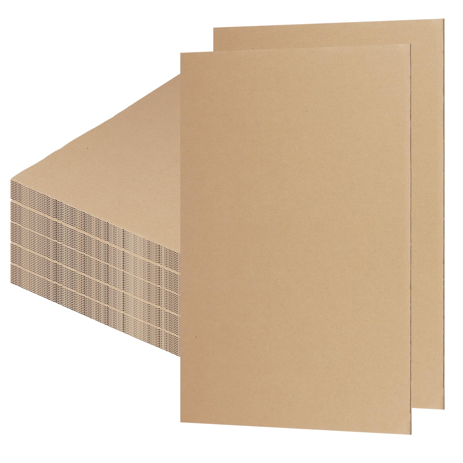 SOUJAP Lot de 50 feuilles de carton ondulé A3 de 3 mm d'épaisseur pour emballage, envoi, modélisation, loisirs créatifs, 30 x 40 cm