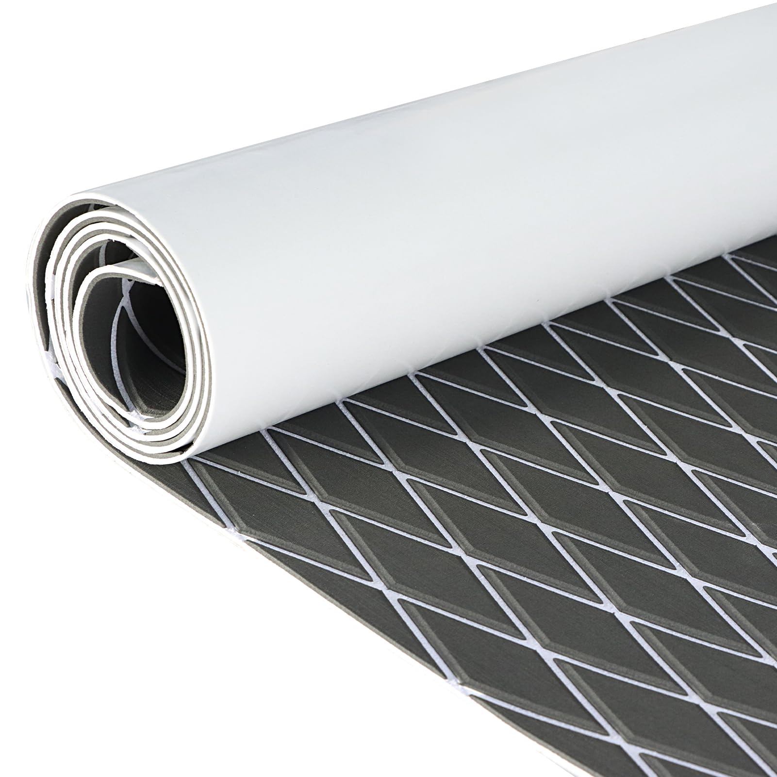 KXKZREN EVA Foam Boat Flooring Decking Sheet 6mm Thick 93.8"x43.9" Diamond Anti-slip Marine Flooring Mat Self Adhesive Deck Floor for Bass Boat Yacht Motorboat RV Cooler Tops โ image 1