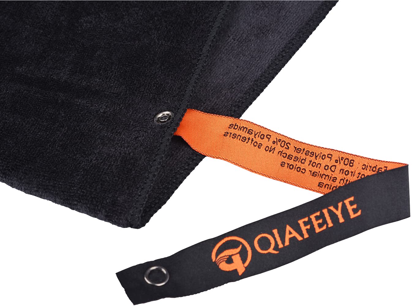 Qiafeiye Asciugamani da fitness, per uomini e donne, per sport, fitness, allenamento, asciugatura rapida, per campeggio, viaggi, escursioni, 50 cm x 100 cm, confezione da 2 (nero X2)