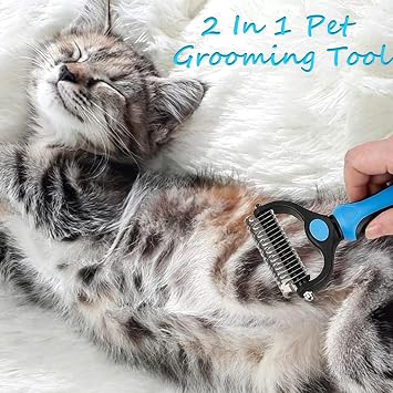Deshedding Brush for Dogs, Furminator for Dogs, Dematting Comb for Dog, Professional Undercoat Rake for Shedding Control, De Shedding brush for dog, Cat Deshedding B rush