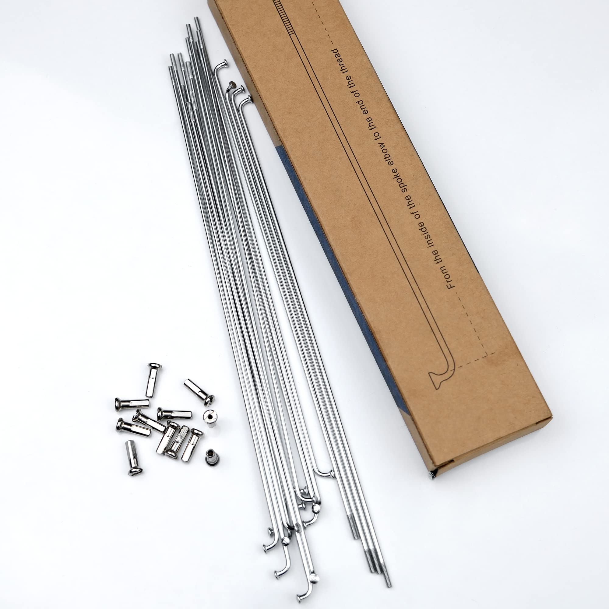 Set de rayons chromés WWS Clover 148 mm avec embout, 36 pièces