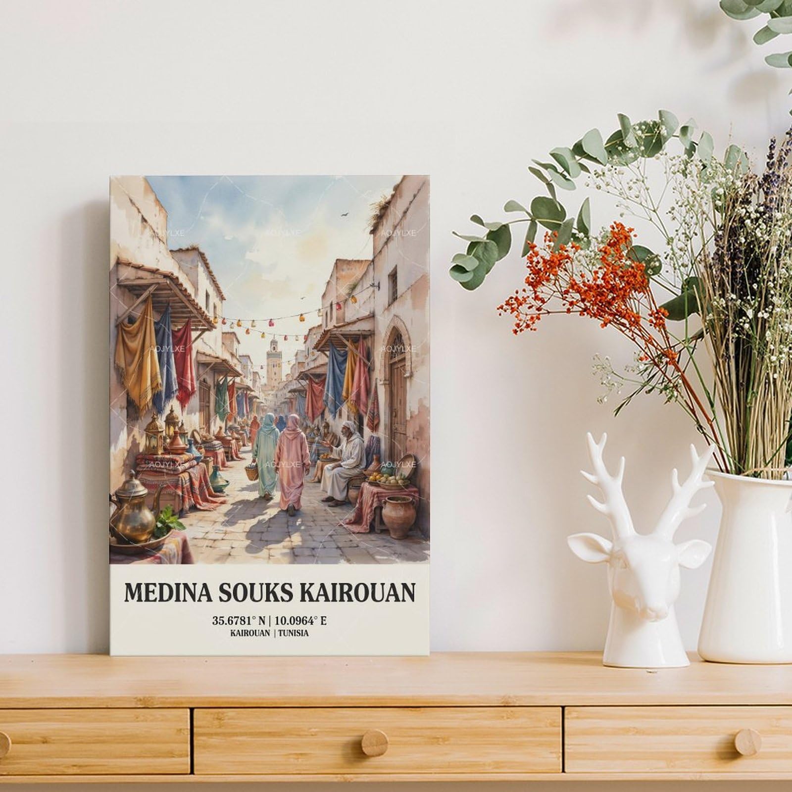 Medina Souks Kairouan Tunisia - Poster da parete, 61 x 91,4 cm