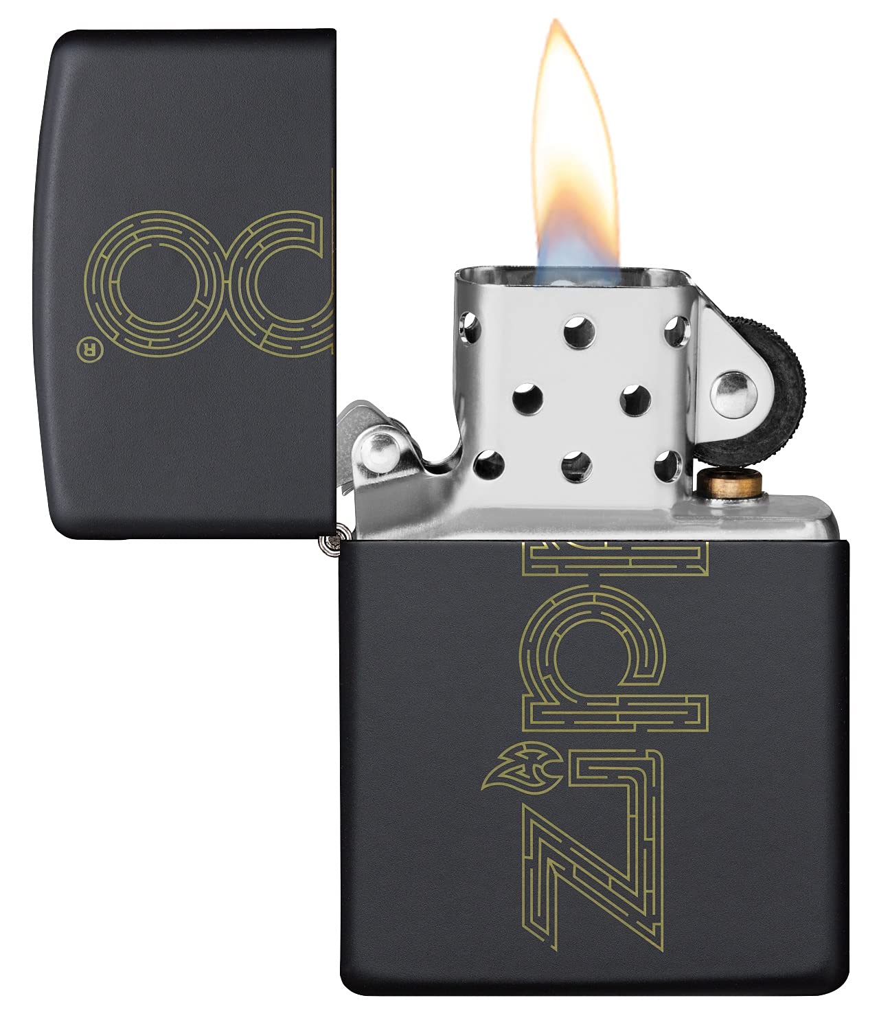Zippo FUORI CATALOGO Logo Design Accendino Antivento Ricaricabile Lighter
