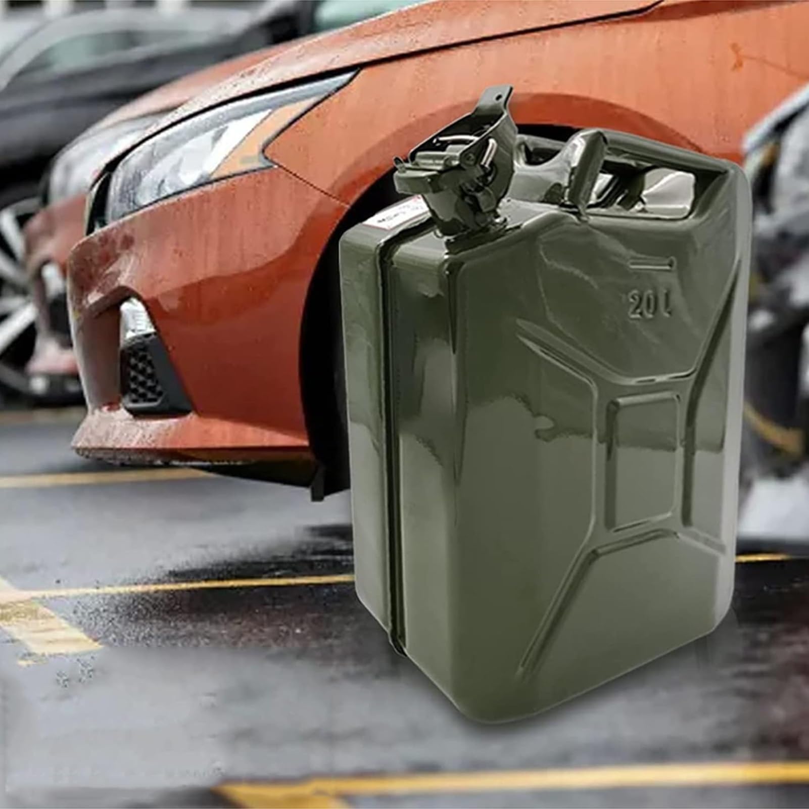 Tanques de Combustible Metal ecológicos 5 l, 10 l y 20 para automóviles, bidones Gasolina, Gasolina Motocicletas, contenedores Aceite, bidón Combustible(5L)