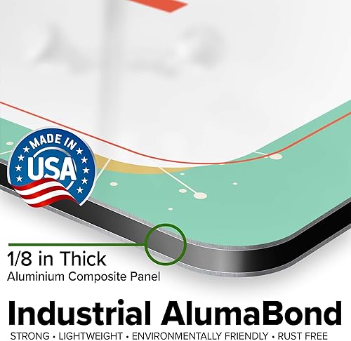 Miniatura 518 de My Sign Center - Letrero personalizado, 11 colores de fuente, 13 estilos de fuente, 4 opciones de agujero, 22 tamaños, 8 x 32 pulgadas, sin óxido,