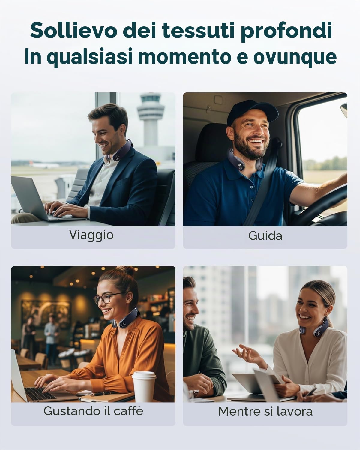 SKG G7PRO-FOLD - Massaggiatore per collo pieghevole con calore, massaggiatore a vibrazione profonda senza fili per alleviare il dolore, portatile, 9D, elettrico, per donne e uomini, idea regalo per