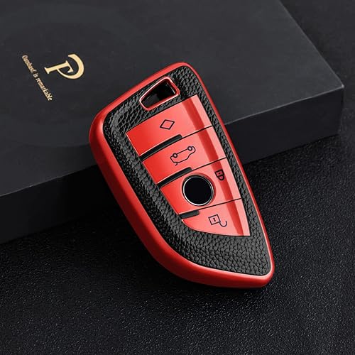 Miniatura 3 de ELOHEI Funda para llavero BMW, accesorios de funda para llavero BMW X1X3X5X6 y para Series 1257 Premium Soft TPU protección completa de 361 grados
