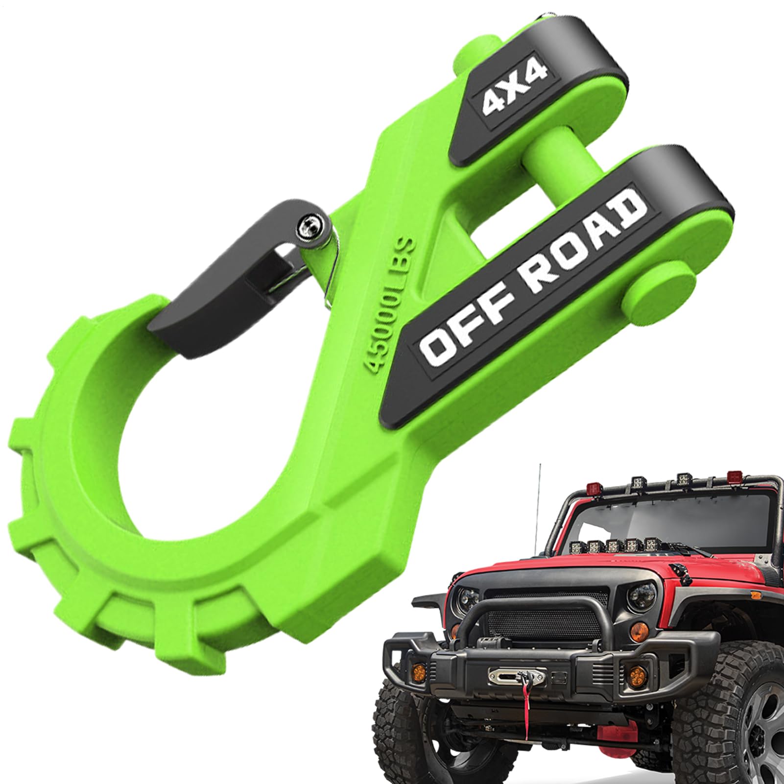 Gancio per verricello da 3/8 pollici, gancio di traino resistente, gancio di traino per auto, camion, SUV