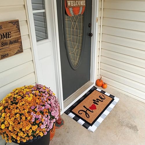 Miniatura 4 de USTIDE Alfombra de lana cuadriculada de 8 x 10 pies, color blanco y negro, alfombra tejida de algodón para interiores, para sala de estar,