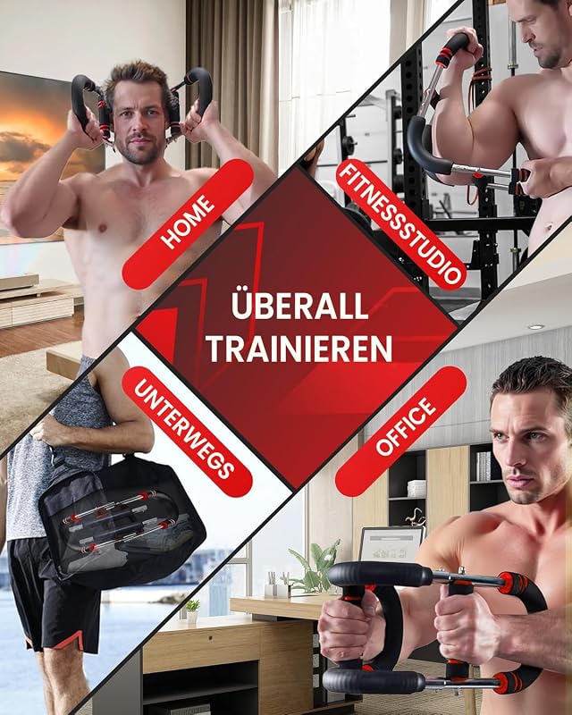 LeuKoles Twister Karedzés Állítható Mellkas Edzőgép 30-50kg Hordozható Power Twister Rúd Szétszerelhető Otthoni Fitness