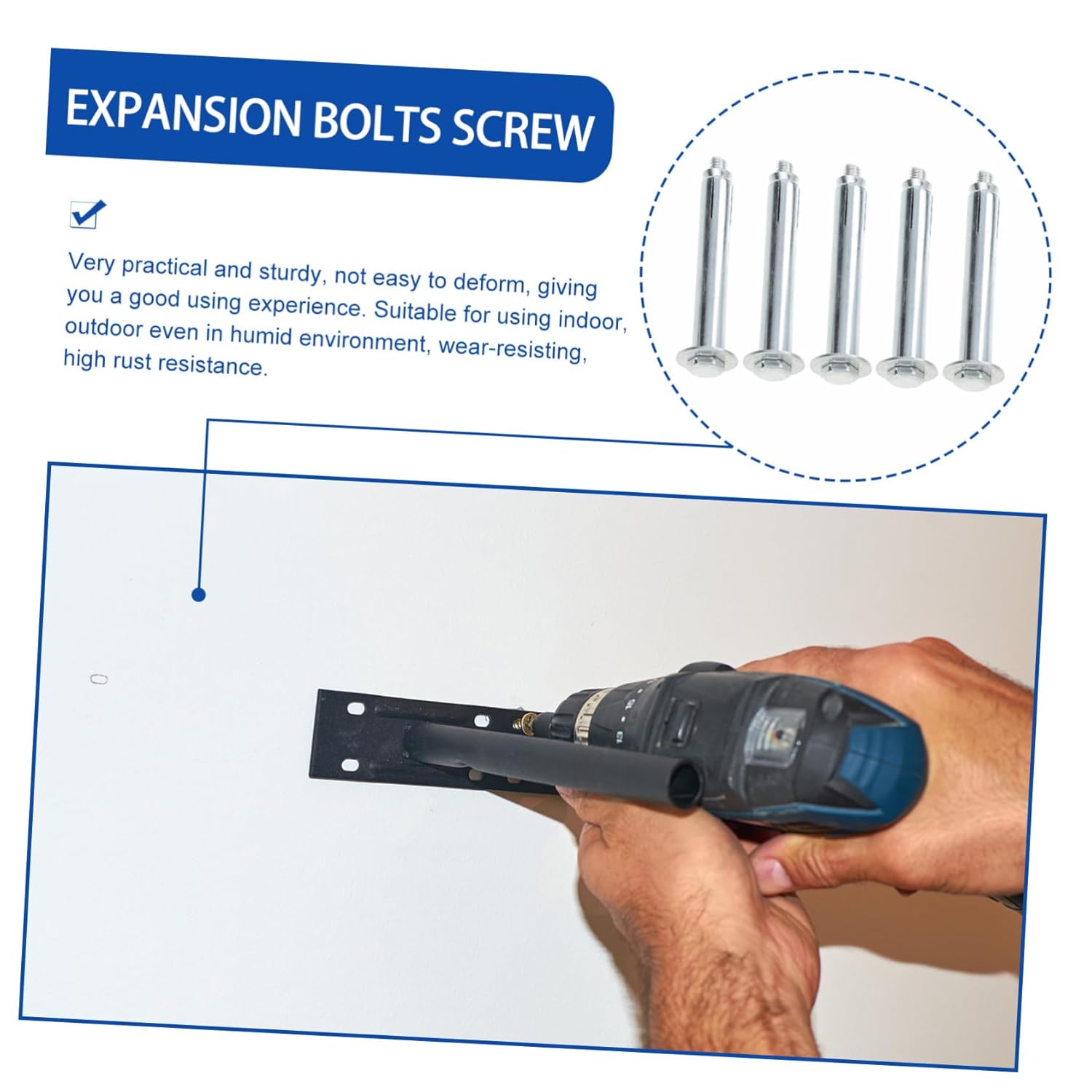 SOLUSTRE Pcs Expansion Bolts Asphalt Anchor Screws for Driveway Warning Signs and Parking Blocks