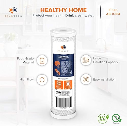 Miniatura 5 de Aquaboon filtro de agua Carbon Block CTO para sistema de ósmosis inverso