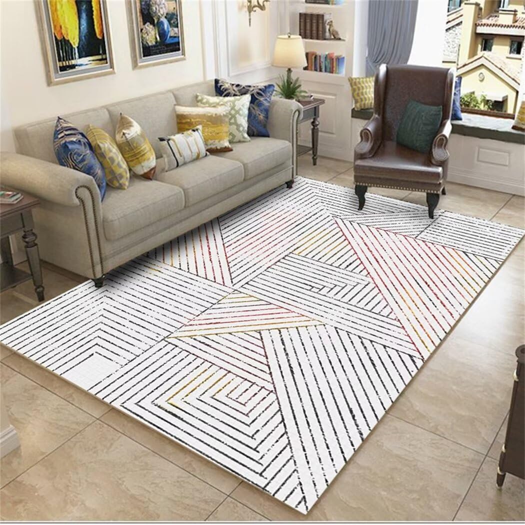 Tapis de salon lavable en machine tapis fin de sol moderne 200x250