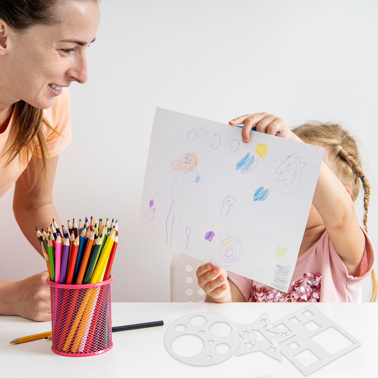 Geometric Drawing Stencils - 12 Piece Set -5