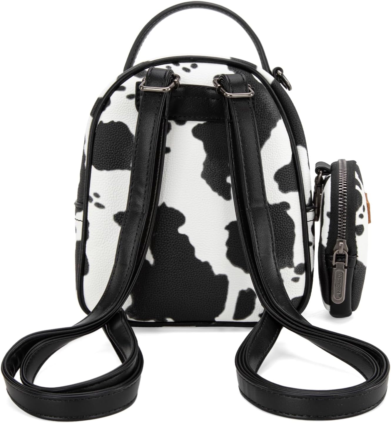 Montana West Wrangler Mini Backpack Cute Cow Print Backpack Purse for Girls and Women, Black WG133-8600BK - Image 5