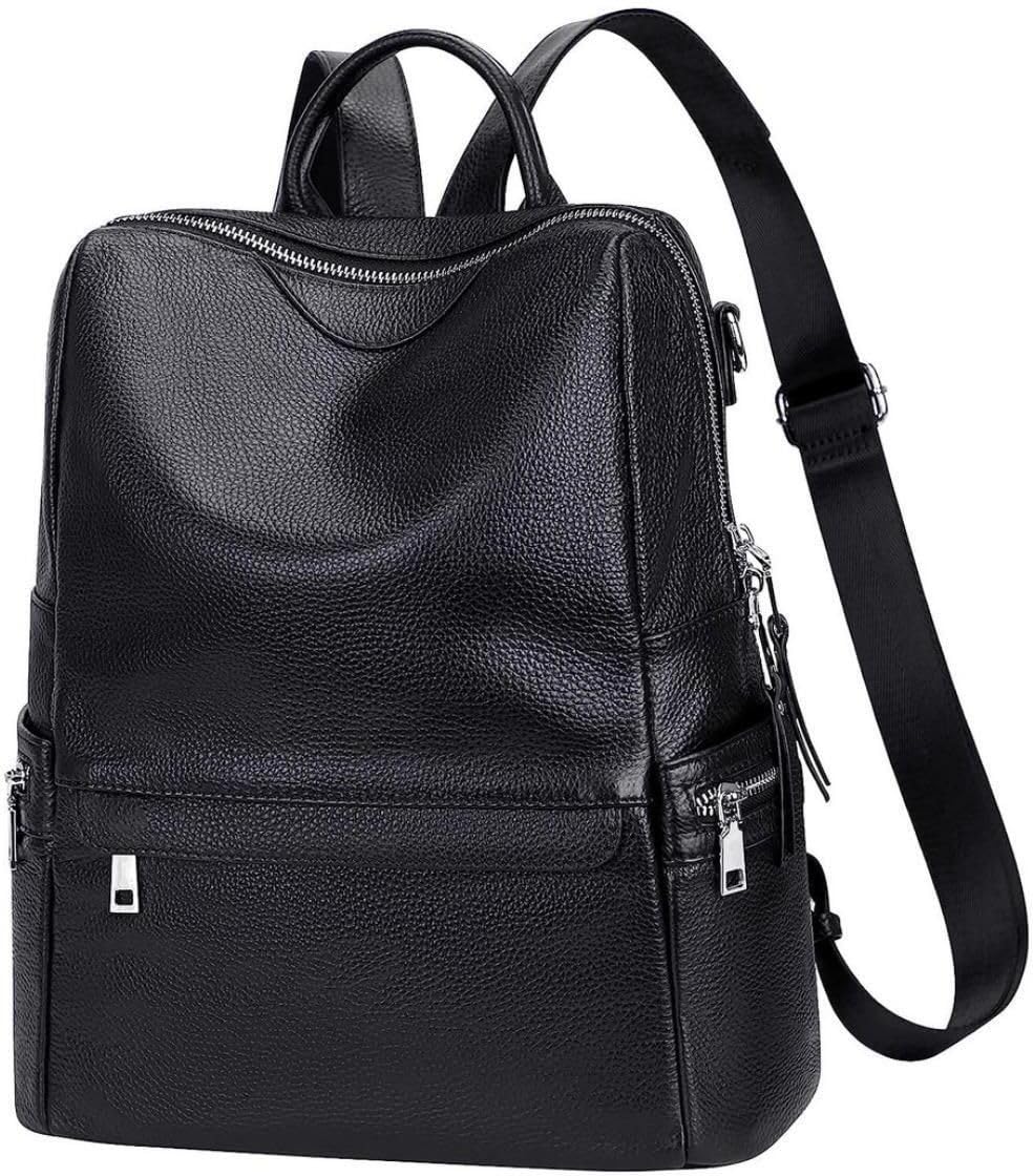 Stylish Women's Fashion Backpack Purses Multipurpose Design Handbags and Shoulder Bag (Half Moon BLACK_BZ)-image-7