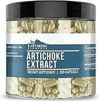 Vista 1 de Earthborn Elements Extracto de alcachofa 200 cápsulas, puro y sin diluir, sin aditivos