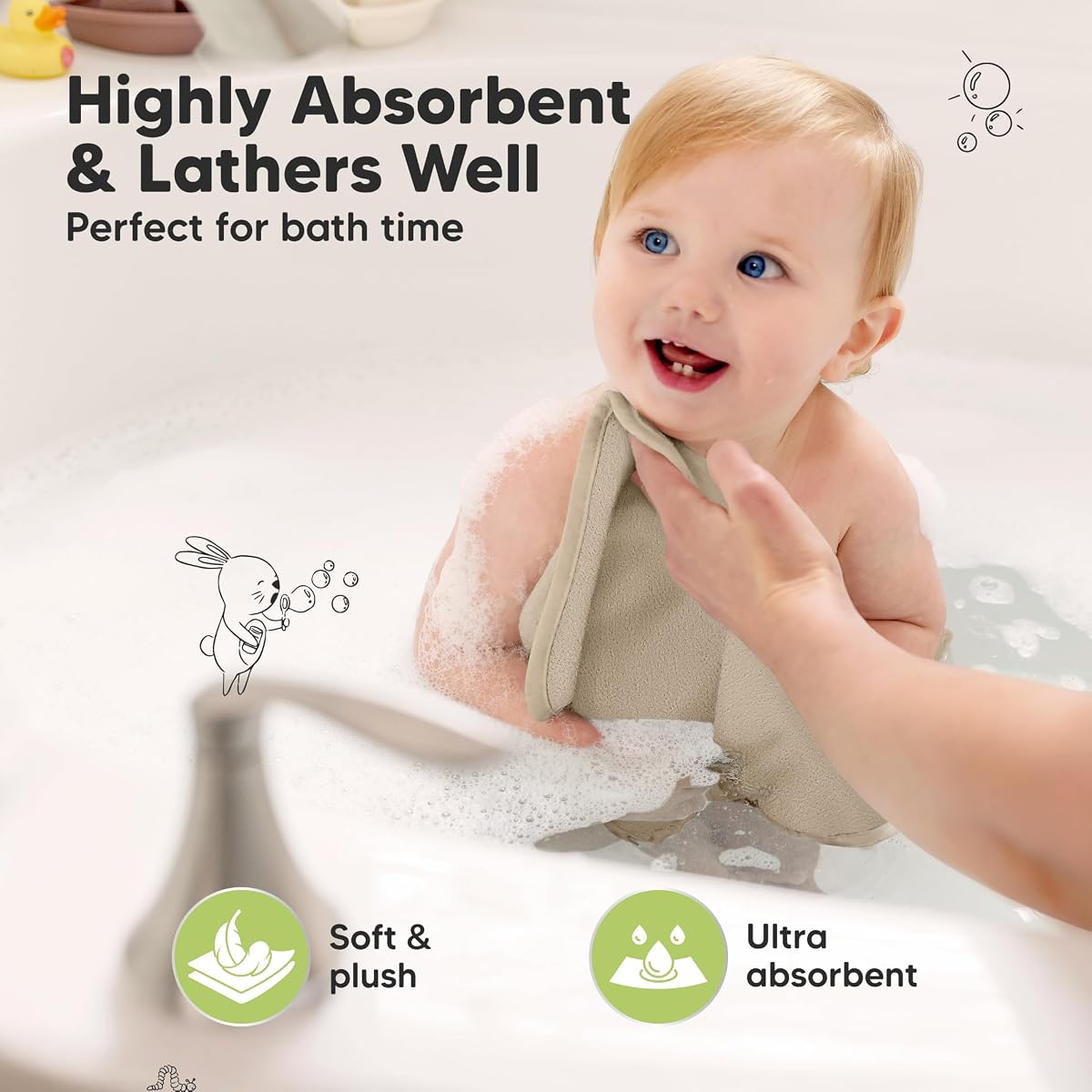 Naturals Baby Bamboo Washcloth Set view 3