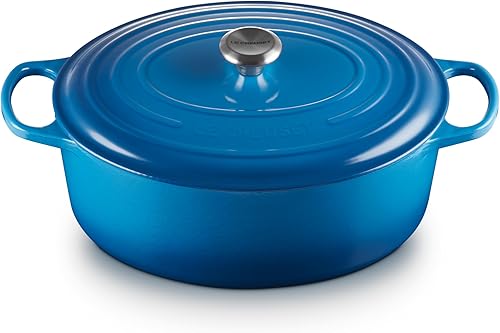 Le Creuset Horno holandés ovalado de hierro fundido esmaltado, 9.5 cuartos de galón, Marsella