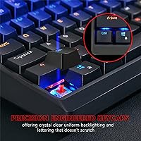 Vista 7 de Combo de teclado mecánico y mouse, teclado con cable RGB retroiluminado de 104 teclas para juegos y mouse con cable de 7 botones 4800 DPI para PC