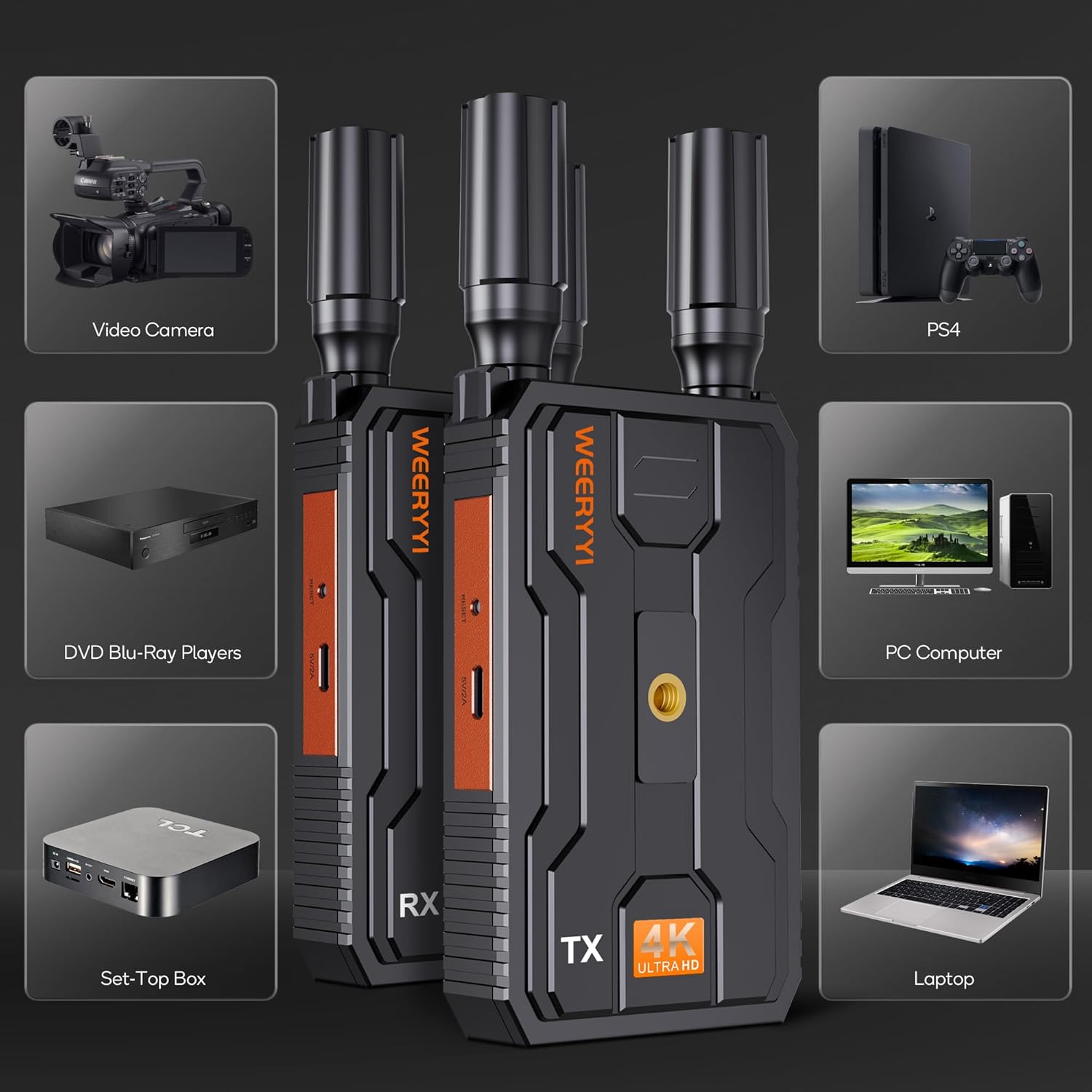 WEERYYI 4K Wireless HDMI System for Easy Streaming