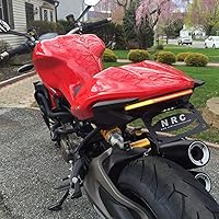 Vista 1 de New Rage Cycles Eliminador de guardabarros compatible con el Ducati Monster 821 (2014-2017) ecualizador de doble carga