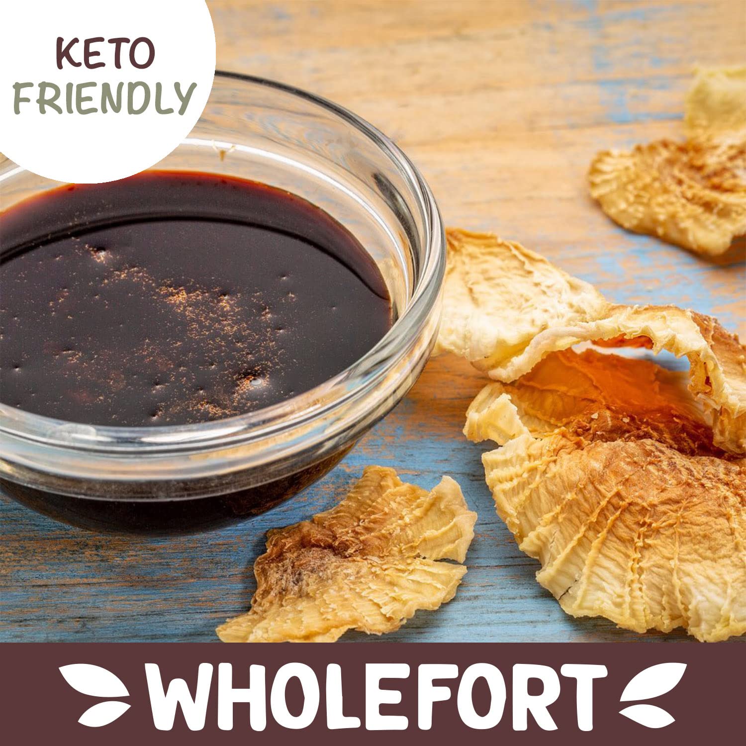 Peruvian Yacon Syrup a 100% Natural Sweetener - Low Glycemic Index - Vegan - Organic - Substitute for Sugar, Honey and Molasses - Packed with FOS (fructooligosaccharide) a Prebiotic Fiber and Inulin - In an Easy Squeeze Dripless Bottle by Wholefort - Image 5