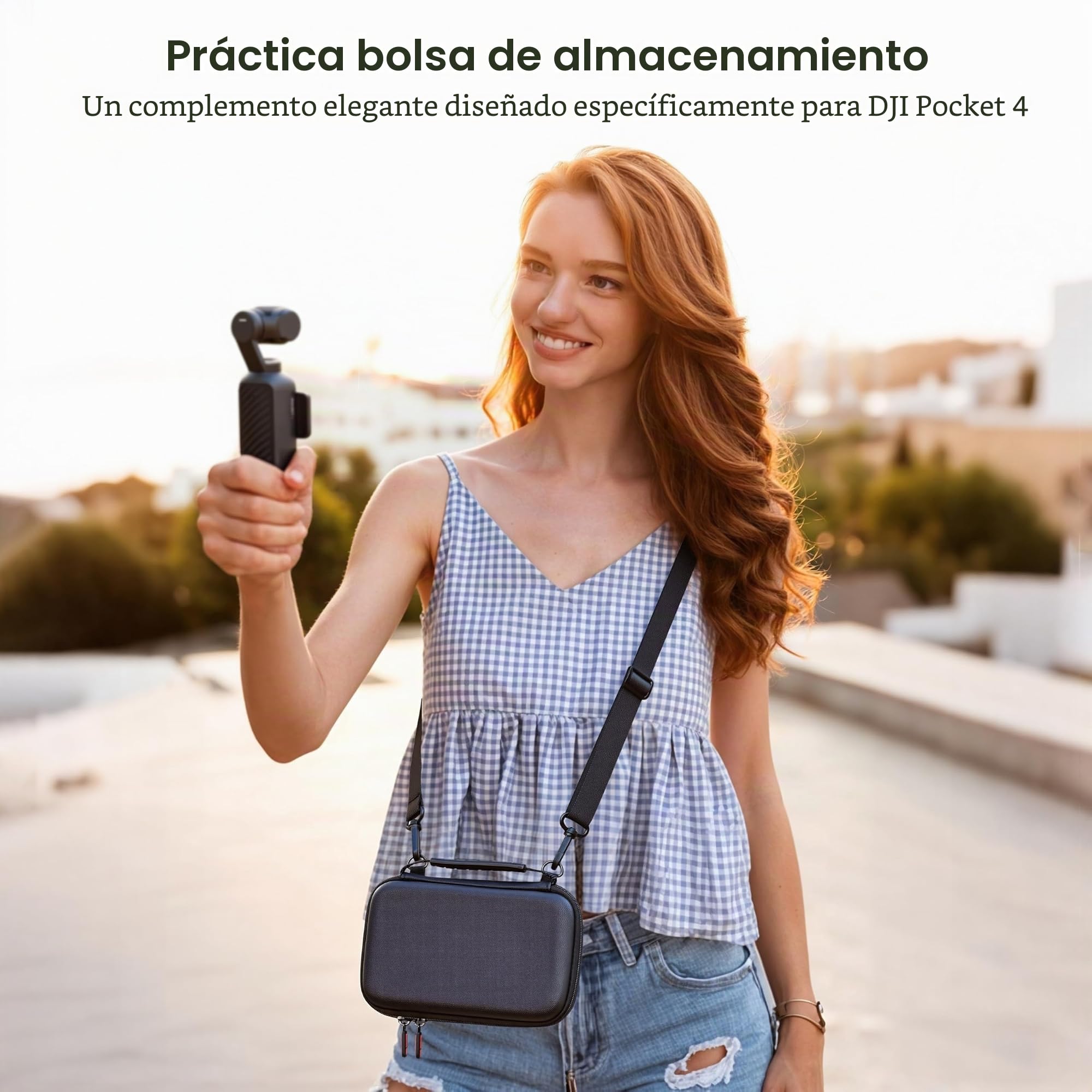 STARTRC PHOTO Bolsa para dji Osmo Pocket 4, Estuche Protector PU Portátil para dji Pocket 4 Creator Combo Accesorio, Ideal para Vlogging, Viajes y Filmación Outdoor