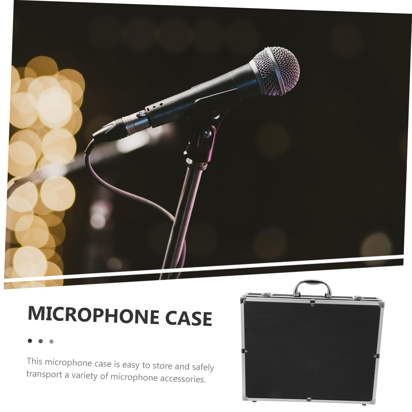 Étui de Rangement pour Microphone Portable à Poignée, Lot de 4