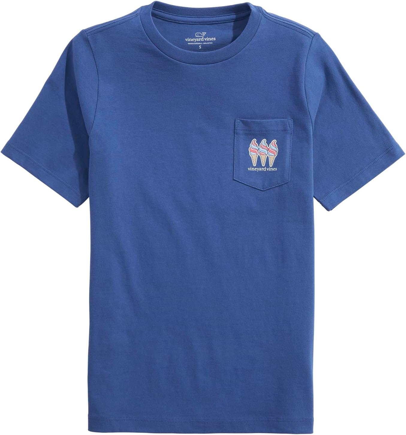 Vineyard Vines Boys' Boys' Ice Cream Cone Us Flag Short-Sleeve Pocket Tee