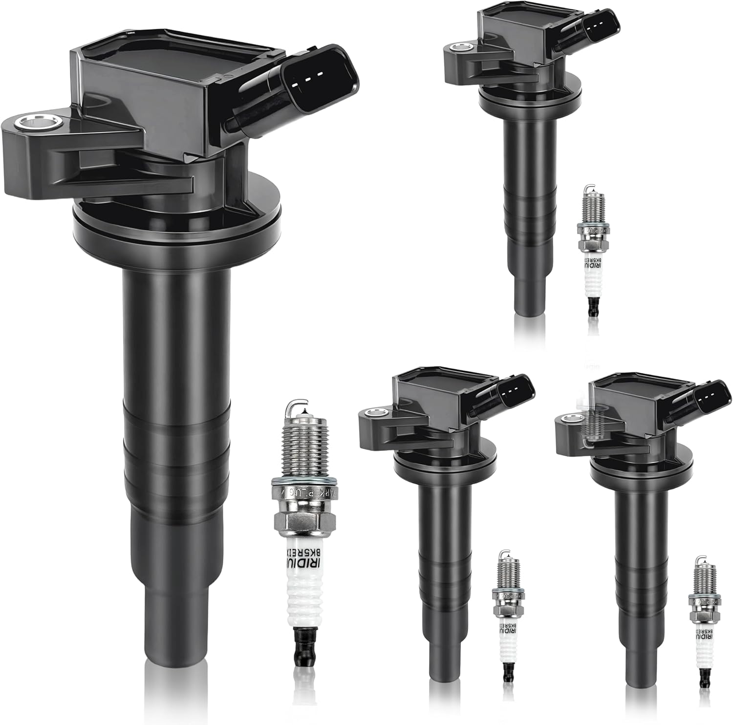 Set of 4 UF247 Ignition Coil Pack & 7090 Iridium Spark Plug Fits Toyota 1999-2008 Corolla, 2003-2008 Matrix & Pontiac Vibe, 2000-2005 Celica & MR2 Spyder, 1999-2002 Chevy Prizm Replaces C1249 5C1074