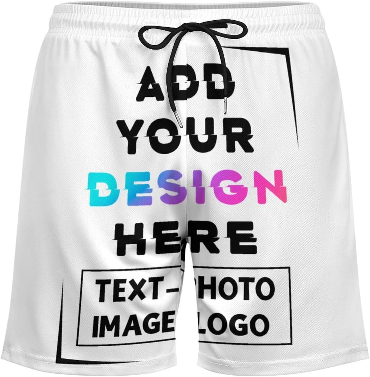 Custom Male Boys Men's Beach Compression Liner Shorts Add Your Own Image and Text Design Personalized Gifts