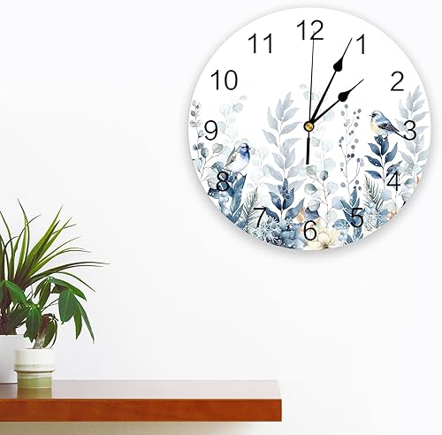 Miniatura 3 de Reloj de pared sin tictac para cocina, sala de estar, dormitorio, oficina, escuela, baño, decoración de Navidad, flor de pascua, flor de nochebuena