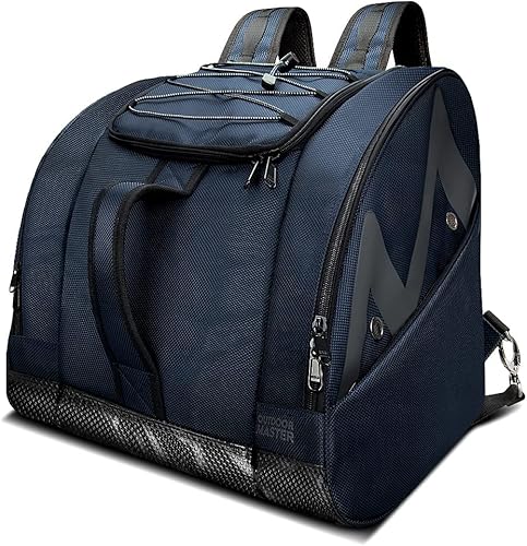 OutdoorMaster Bolsa para botas de esquí y snowboard, excelente para viajes con exterior e inferior impermeables - para hombres, mujeres y jóvenes