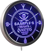 Vista 1 de AdvPro ncpw-tm Private Quarters - Reloj de pared LED con letrero de neón con texto en inglés «Private Quarters»