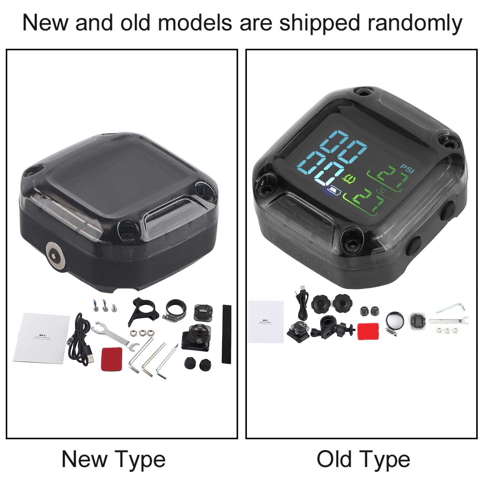 Auto Externer TPMS -Sensor, Drahtloses Motorrad TPMS Echtzeit -Reifendrucküberwachungssystem Hohe Genauigkeit mit 2 Sensoren