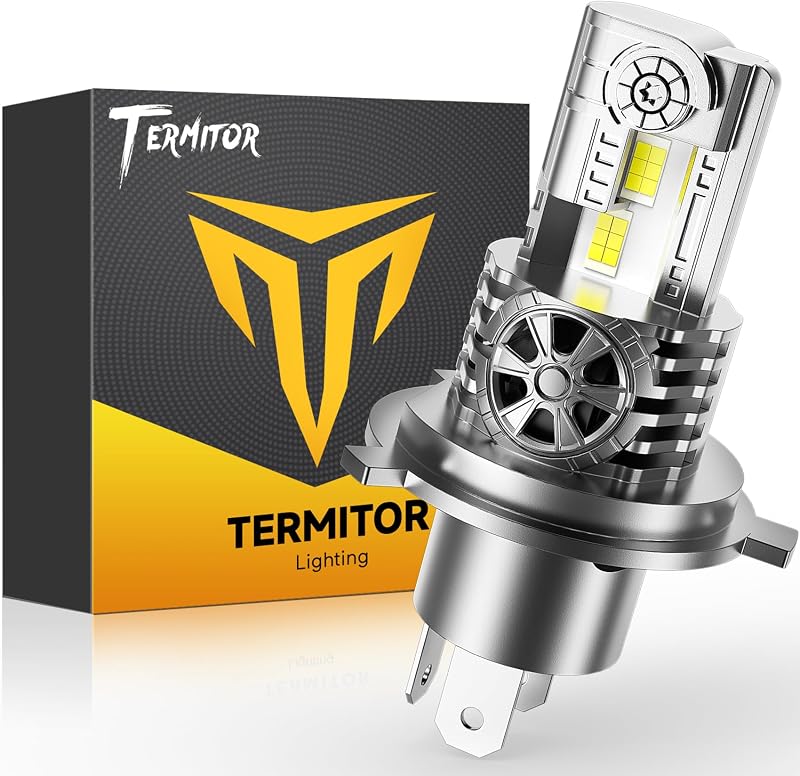 Termitor H4/9003/HB2 Motorcycle Fog Light, 30,000LM 6500K, Pack of 1 | 1:1 OEM Fit, Long Life, High Output, Simple Install, H4 Light for UTV ATV Offroad Vehicles & Fog Use