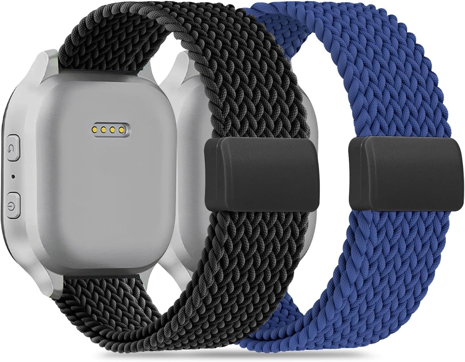 Pack of 2 Magnetic Braided Bracelet Compatible with Xplora X6, Soft Adjustable Nylon Sports Bracelets for Xplora X6 Play/Xplora X6 Pro Kids Smartwatch Girls Boys