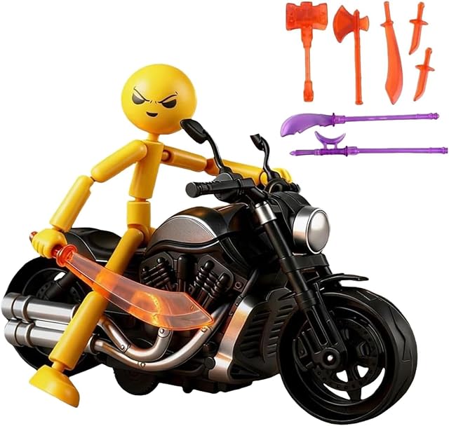 Generic Action Figure, Posable Action Figures Multi-Jointed Stickman Collectable Set Stick Man Figure for Collectors Gift Desk Decor an Teens Gift