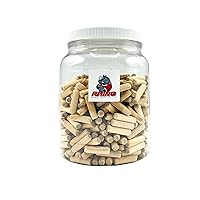 Vista 32 de 1/2" x 2" - Paquete de 100 pasadores de madera - Secados al horno, estriados y biselados (1/2" x 2", 100 unidades)