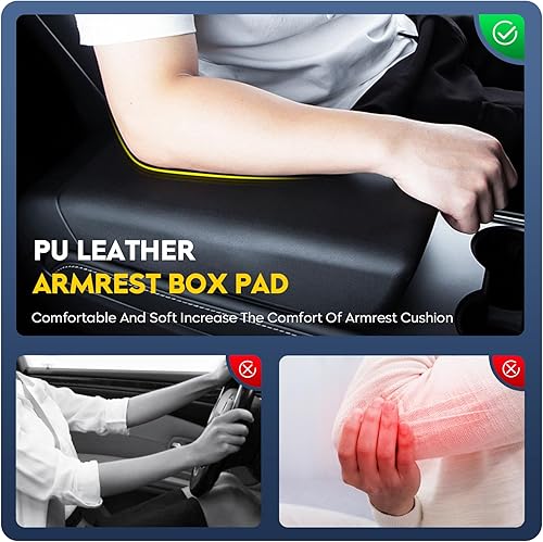Miniatura 8 de PetMigo Reposabrazos de tapa de consola central para GMC Yukon (XL) Sierra Chevrolet Silverado 2001-2006 (Classic 2007), Avalanche 2002-2006,