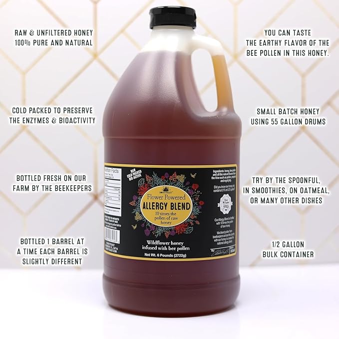 Miel cruda sin filtrar Honey Feast 6 lb - Cosecha artesanal de Florida miniatura 4
