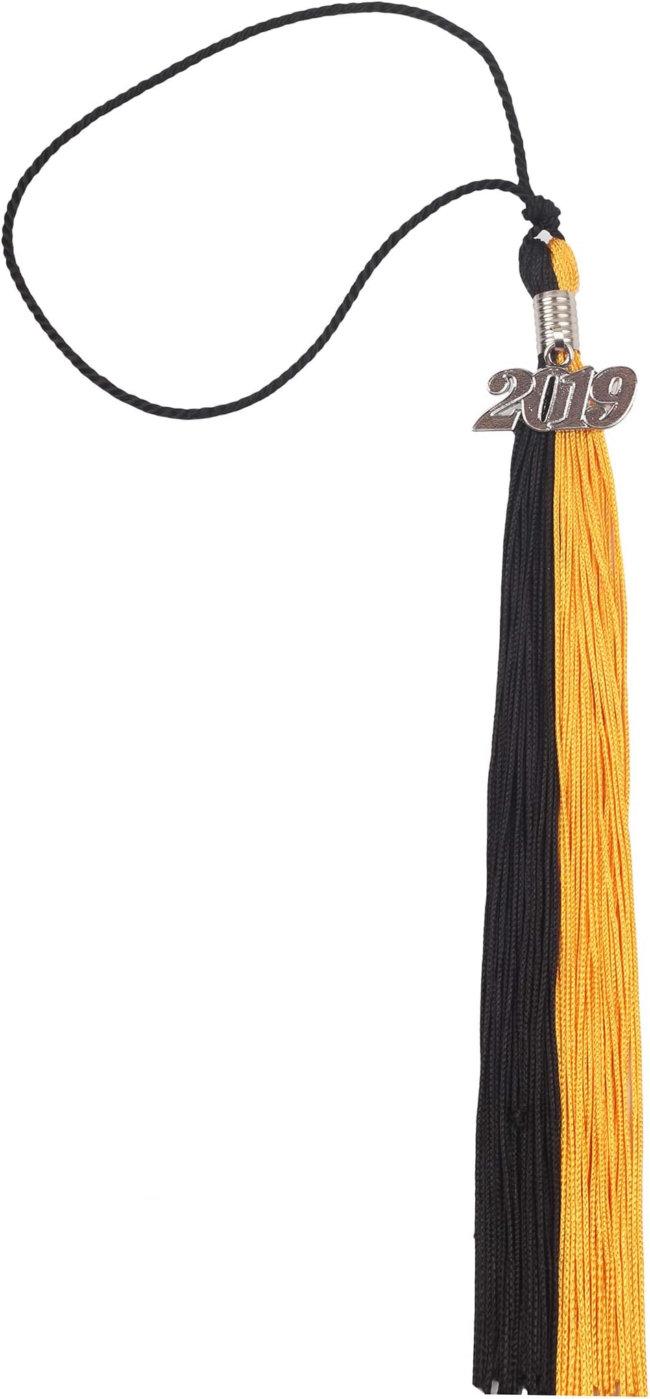 Two-Colored Graduation Tassel with Gold/Silver 2019 Year Charm