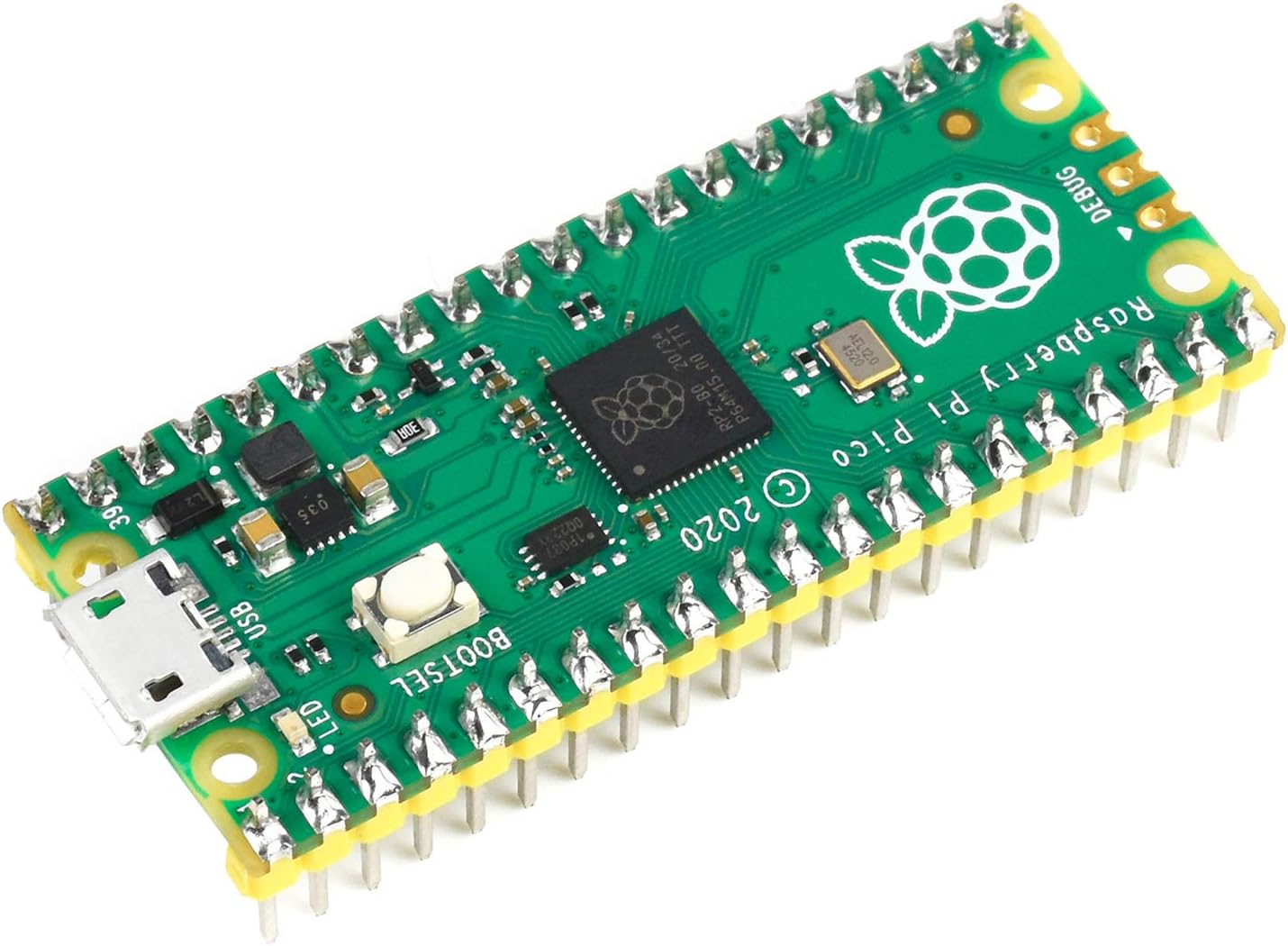 With Pre-Soldered Header Raspberry Pi Pico Microcontroller Development Board Based on Raspberry Pi RP2040 Chip,Dual-Core ARM Cortex M0+ Processor