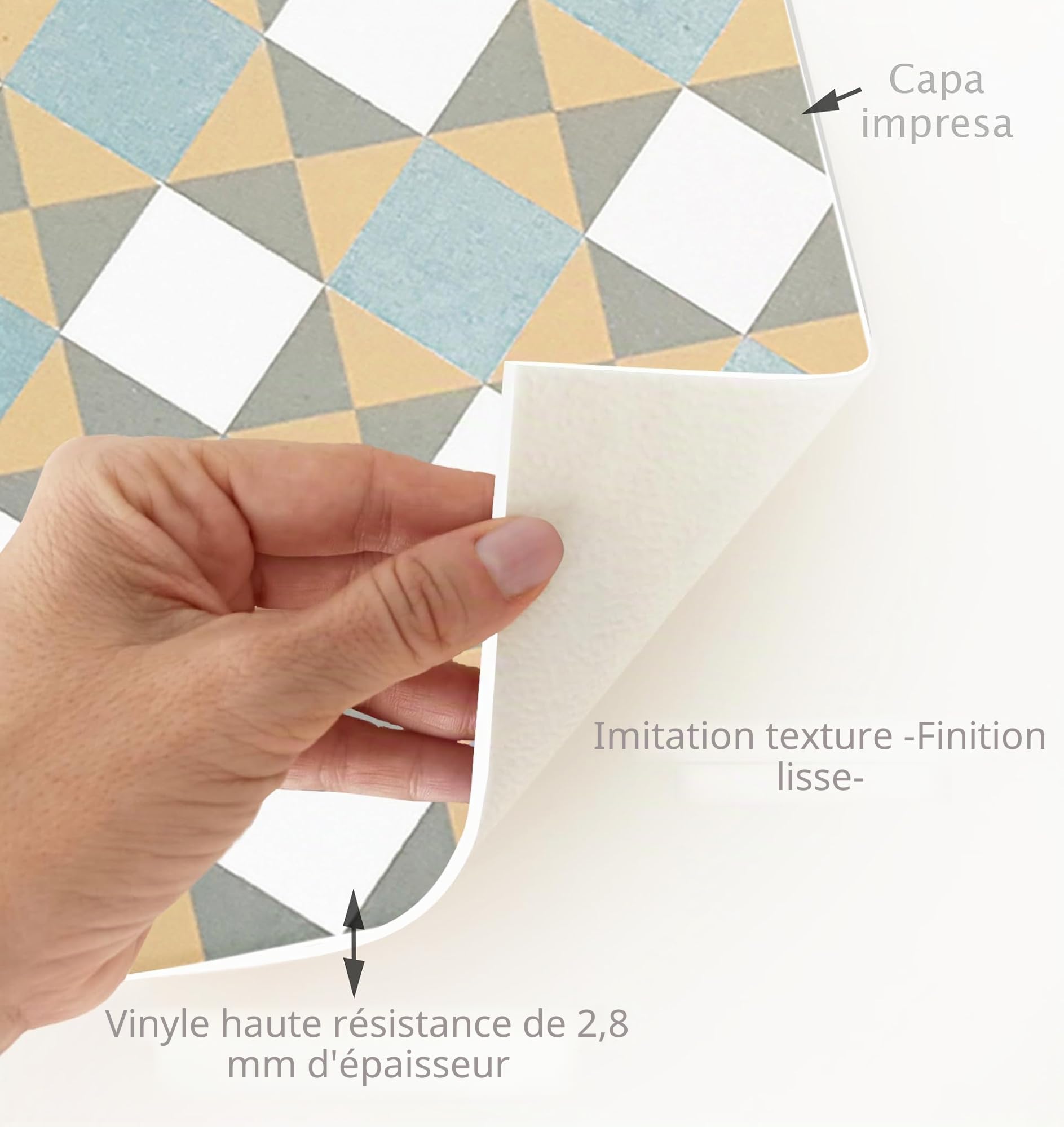 VINILIKO Gimaraes Tapis en Vinyle Multicolore 50 x 100 cm