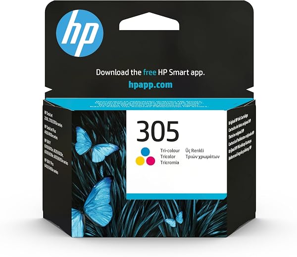 HP 305 3YM60AE, Tricolor, Cartucho de Tinta Original, Compatible con impresoras de inyección de Tinta DeskJet 2700, 2730, 4100, 4134, Envy Serie 6020, 6030, 6420, 6430 - 1
