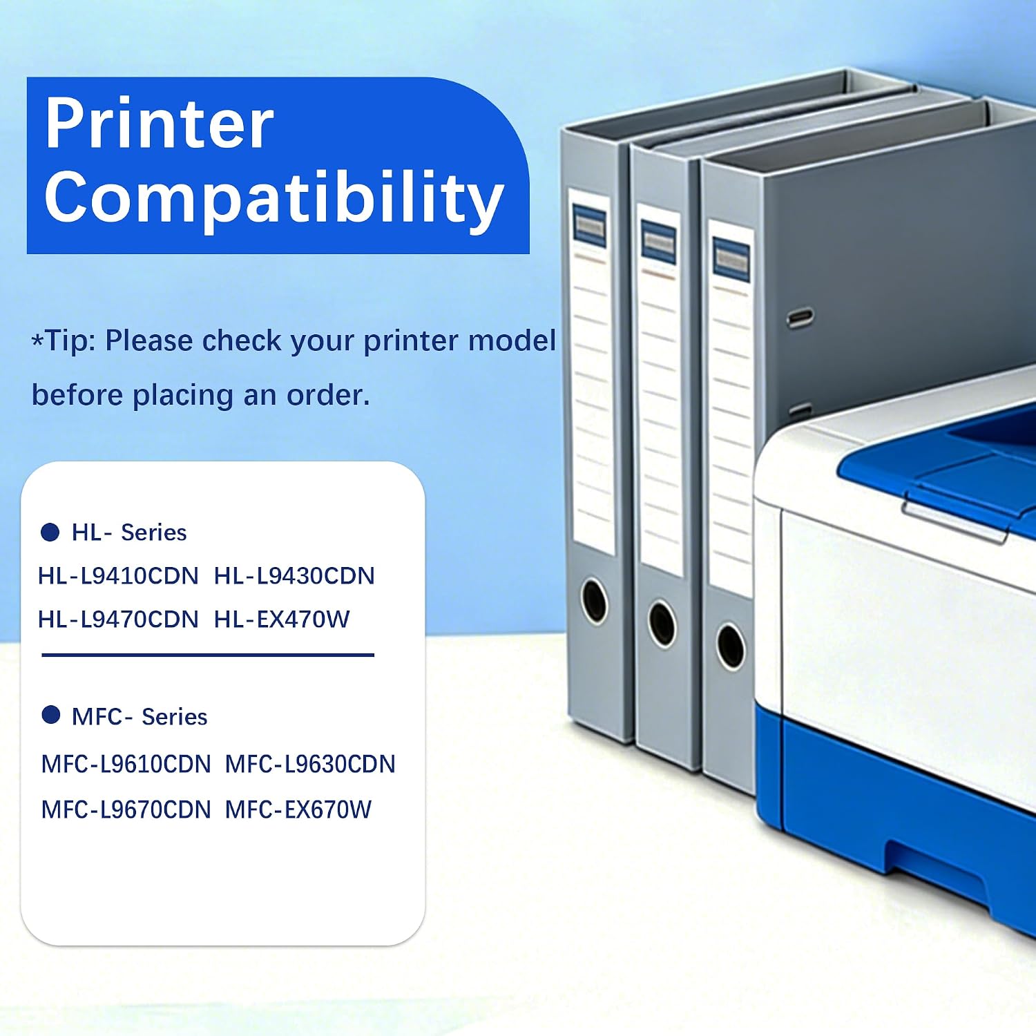 TN810XL Toner Cartridge 4-Pack Compatible for Brother TN-810 TN810XL Toner Cartridge for HL‐L9410CDN MFC‐L9630CDN MFC‐L9610CDN HL‐L9470CDN HL‐L9430CDN HL‐EX470W MFC‐L9670CDN MFC‐EX670W Printer