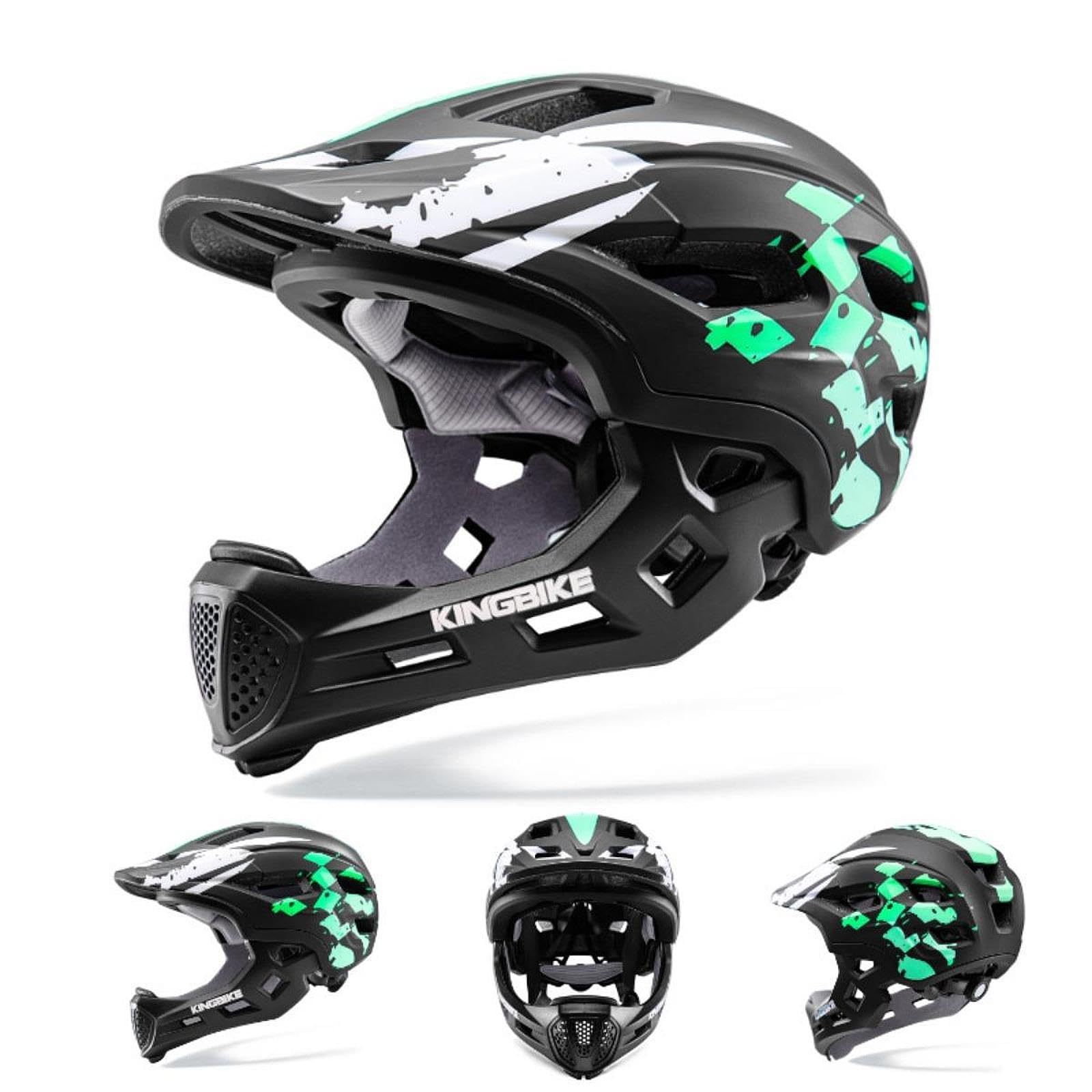 Harilla Casque de Vélo pour Enfants, Casque de Cyclisme pour Skateboard, Accessoires Cyclisme pour Enfants, Casque Intégral Réglable Antichoc pour Skateboard, Vélo, Roller, Vert